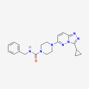 molecular formula C20H23N7O B6537488 N-benzyl-4-{3-cyclopropyl-[1,2,4]triazolo[4,3-b]pyridazin-6-yl}piperazine-1-carboxamide CAS No. 1058444-51-1