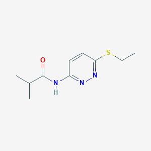 molecular formula C10H15N3OS B6537796 N-[6-(ethylsulfanyl)pyridazin-3-yl]-2-methylpropanamide CAS No. 1021255-35-5