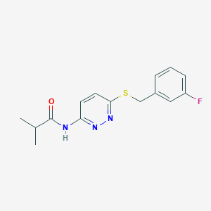 molecular formula C15H16FN3OS B6537815 N-(6-{[(3-fluorophenyl)methyl]sulfanyl}pyridazin-3-yl)-2-methylpropanamide CAS No. 1021214-07-2