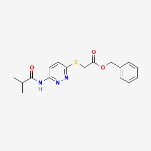 molecular formula C17H19N3O3S B6537820 benzyl 2-{[6-(2-methylpropanamido)pyridazin-3-yl]sulfanyl}acetate CAS No. 1021214-13-0