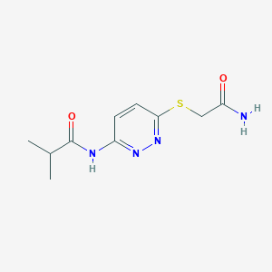 molecular formula C10H14N4O2S B6537824 N-{6-[(carbamoylmethyl)sulfanyl]pyridazin-3-yl}-2-methylpropanamide CAS No. 1021255-43-5