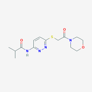 molecular formula C14H20N4O3S B6537931 2-methyl-N-(6-{[2-(morpholin-4-yl)-2-oxoethyl]sulfanyl}pyridazin-3-yl)propanamide CAS No. 1021255-79-7