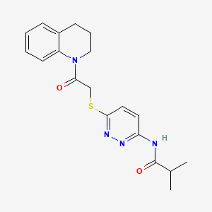 molecular formula C19H22N4O2S B6537947 2-methyl-N-(6-{[2-oxo-2-(1,2,3,4-tetrahydroquinolin-1-yl)ethyl]sulfanyl}pyridazin-3-yl)propanamide CAS No. 1021214-45-8
