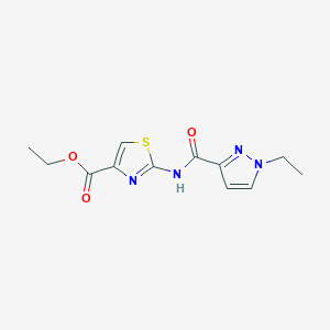 molecular formula C12H14N4O3S B6538076 ethyl 2-(1-ethyl-1H-pyrazole-3-amido)-1,3-thiazole-4-carboxylate CAS No. 1172855-85-4