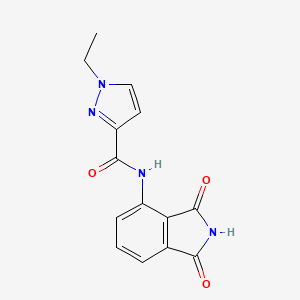 molecular formula C14H12N4O3 B6538094 N-(1,3-dioxo-2,3-dihydro-1H-isoindol-4-yl)-1-ethyl-1H-pyrazole-3-carboxamide CAS No. 1170262-78-8