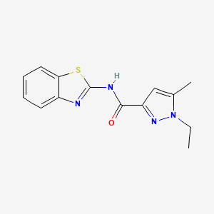 molecular formula C14H14N4OS B6538133 N-(1,3-benzothiazol-2-yl)-1-ethyl-5-methyl-1H-pyrazole-3-carboxamide CAS No. 1172909-61-3