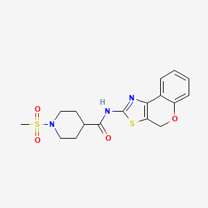 molecular formula C17H19N3O4S2 B6538341 N-{4H-chromeno[4,3-d][1,3]thiazol-2-yl}-1-methanesulfonylpiperidine-4-carboxamide CAS No. 1021265-79-1
