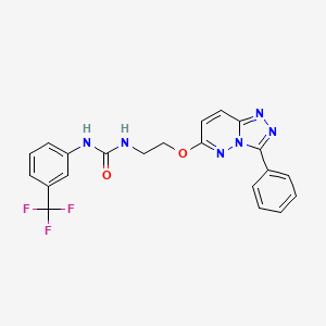 molecular formula C21H17F3N6O2 B6538474 3-[2-({3-phenyl-[1,2,4]triazolo[4,3-b]pyridazin-6-yl}oxy)ethyl]-1-[3-(trifluoromethyl)phenyl]urea CAS No. 1060234-47-0