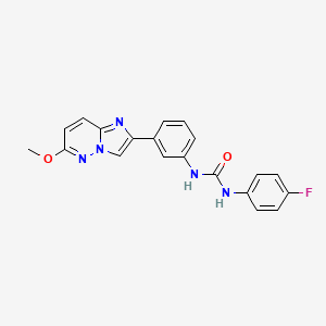 molecular formula C20H16FN5O2 B6538515 1-(4-fluorophenyl)-3-(3-{6-methoxyimidazo[1,2-b]pyridazin-2-yl}phenyl)urea CAS No. 1060261-71-3