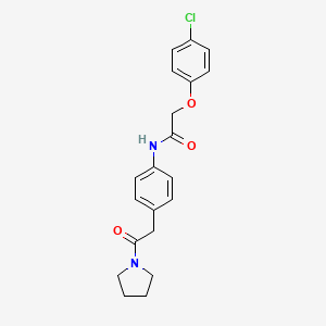 molecular formula C20H21ClN2O3 B6538559 2-(4-chlorophenoxy)-N-{4-[2-oxo-2-(pyrrolidin-1-yl)ethyl]phenyl}acetamide CAS No. 1060259-71-3