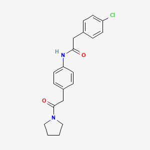 molecular formula C20H21ClN2O2 B6538570 2-(4-chlorophenyl)-N-{4-[2-oxo-2-(pyrrolidin-1-yl)ethyl]phenyl}acetamide CAS No. 1060325-75-8