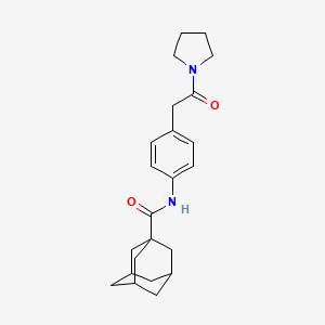 molecular formula C23H30N2O2 B6538581 N-{4-[2-oxo-2-(pyrrolidin-1-yl)ethyl]phenyl}adamantane-1-carboxamide CAS No. 1060325-83-8