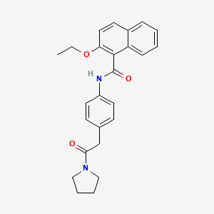 molecular formula C25H26N2O3 B6538583 2-ethoxy-N-{4-[2-oxo-2-(pyrrolidin-1-yl)ethyl]phenyl}naphthalene-1-carboxamide CAS No. 1060259-96-2