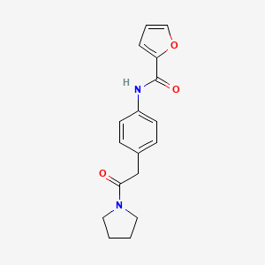 molecular formula C17H18N2O3 B6538657 N-{4-[2-oxo-2-(pyrrolidin-1-yl)ethyl]phenyl}furan-2-carboxamide CAS No. 1060327-04-9