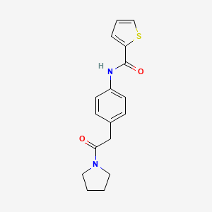molecular formula C17H18N2O2S B6538662 N-{4-[2-oxo-2-(pyrrolidin-1-yl)ethyl]phenyl}thiophene-2-carboxamide CAS No. 1060326-44-4