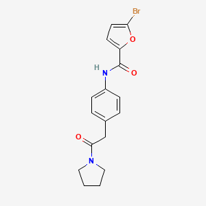 molecular formula C17H17BrN2O3 B6538668 5-bromo-N-{4-[2-oxo-2-(pyrrolidin-1-yl)ethyl]phenyl}furan-2-carboxamide CAS No. 1060326-58-0