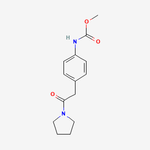 molecular formula C14H18N2O3 B6538675 methyl N-{4-[2-oxo-2-(pyrrolidin-1-yl)ethyl]phenyl}carbamate CAS No. 1060327-51-6