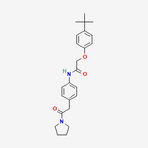 molecular formula C24H30N2O3 B6538677 2-(4-tert-butylphenoxy)-N-{4-[2-oxo-2-(pyrrolidin-1-yl)ethyl]phenyl}acetamide CAS No. 1060327-58-3
