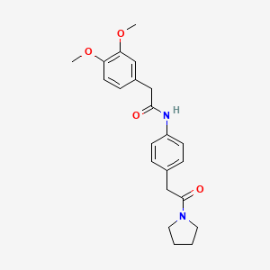 2-(3,4-dimethoxyphenyl)-N-{4-[2-oxo-2-(pyrrolidin-1-yl)ethyl]phenyl}acetamide