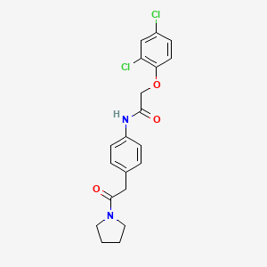 2-(2,4-dichlorophenoxy)-N-{4-[2-oxo-2-(pyrrolidin-1-yl)ethyl]phenyl}acetamide