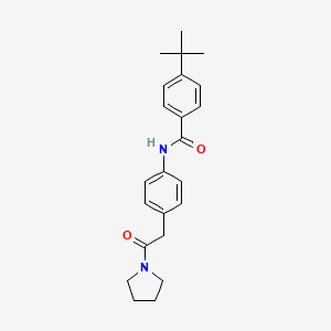 molecular formula C23H28N2O2 B6538692 4-tert-butyl-N-{4-[2-oxo-2-(pyrrolidin-1-yl)ethyl]phenyl}benzamide CAS No. 1060261-02-0