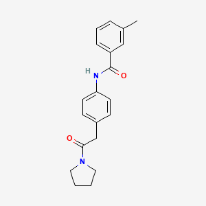 molecular formula C20H22N2O2 B6538699 3-methyl-N-{4-[2-oxo-2-(pyrrolidin-1-yl)ethyl]phenyl}benzamide CAS No. 1070959-86-2