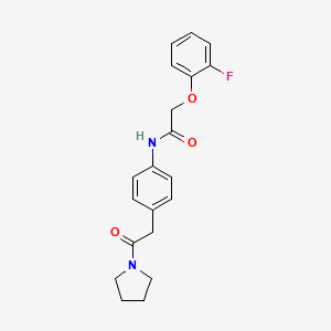 2-(2-fluorophenoxy)-N-{4-[2-oxo-2-(pyrrolidin-1-yl)ethyl]phenyl}acetamide