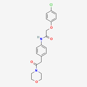 molecular formula C20H21ClN2O4 B6538744 2-(4-chlorophenoxy)-N-{4-[2-(morpholin-4-yl)-2-oxoethyl]phenyl}acetamide CAS No. 1060261-50-8