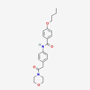 molecular formula C23H28N2O4 B6538750 4-butoxy-N-{4-[2-(morpholin-4-yl)-2-oxoethyl]phenyl}benzamide CAS No. 1060261-56-4