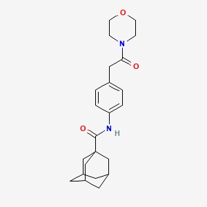 molecular formula C23H30N2O3 B6538751 N-{4-[2-(morpholin-4-yl)-2-oxoethyl]phenyl}adamantane-1-carboxamide CAS No. 1060327-95-8