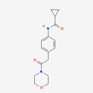 molecular formula C16H20N2O3 B6538766 N-{4-[2-(morpholin-4-yl)-2-oxoethyl]phenyl}cyclopropanecarboxamide CAS No. 1060261-97-3