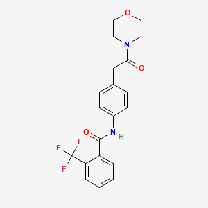 molecular formula C20H19F3N2O3 B6538771 N-{4-[2-(morpholin-4-yl)-2-oxoethyl]phenyl}-2-(trifluoromethyl)benzamide CAS No. 1060328-30-4