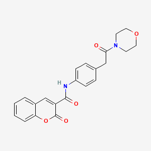 molecular formula C22H20N2O5 B6538777 N-{4-[2-(morpholin-4-yl)-2-oxoethyl]phenyl}-2-oxo-2H-chromene-3-carboxamide CAS No. 1060262-21-6
