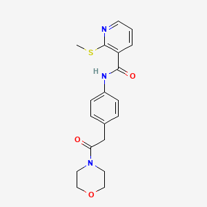 2-(methylsulfanyl)-N-{4-[2-(morpholin-4-yl)-2-oxoethyl]phenyl}pyridine-3-carboxamide