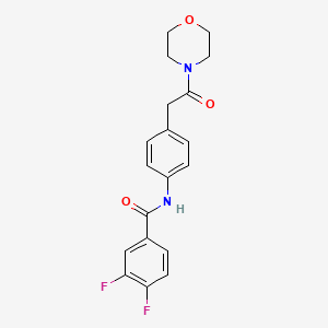 molecular formula C19H18F2N2O3 B6538792 3,4-difluoro-N-{4-[2-(morpholin-4-yl)-2-oxoethyl]phenyl}benzamide CAS No. 1060262-57-8