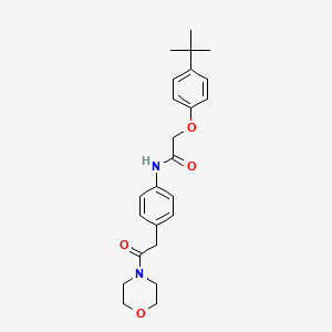 molecular formula C24H30N2O4 B6538799 2-(4-tert-butylphenoxy)-N-{4-[2-(morpholin-4-yl)-2-oxoethyl]phenyl}acetamide CAS No. 1070960-71-2
