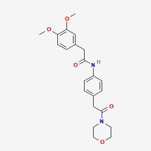 molecular formula C22H26N2O5 B6538801 2-(3,4-dimethoxyphenyl)-N-{4-[2-(morpholin-4-yl)-2-oxoethyl]phenyl}acetamide CAS No. 1060329-13-6