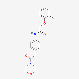 molecular formula C21H24N2O4 B6538818 2-(2-methylphenoxy)-N-{4-[2-(morpholin-4-yl)-2-oxoethyl]phenyl}acetamide CAS No. 1060262-93-2