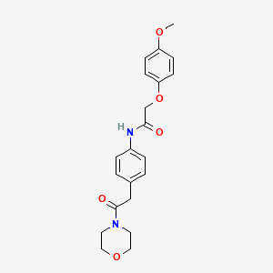 molecular formula C21H24N2O5 B6538830 2-(4-methoxyphenoxy)-N-{4-[2-(morpholin-4-yl)-2-oxoethyl]phenyl}acetamide CAS No. 1060329-48-7
