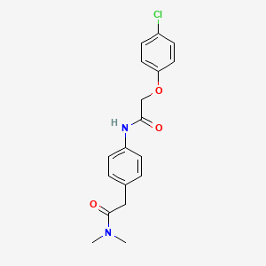 molecular formula C18H19ClN2O3 B6538858 2-{4-[2-(4-chlorophenoxy)acetamido]phenyl}-N,N-dimethylacetamide CAS No. 1060281-08-4