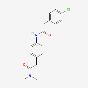 2-{4-[2-(4-chlorophenyl)acetamido]phenyl}-N,N-dimethylacetamide