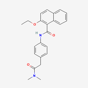 molecular formula C23H24N2O3 B6538876 N-{4-[(dimethylcarbamoyl)methyl]phenyl}-2-ethoxynaphthalene-1-carboxamide CAS No. 1060281-28-8
