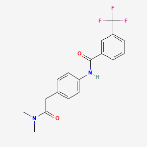 molecular formula C18H17F3N2O2 B6538879 N-{4-[(dimethylcarbamoyl)methyl]phenyl}-3-(trifluoromethyl)benzamide CAS No. 1060227-55-5