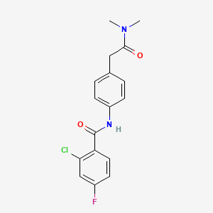 molecular formula C17H16ClFN2O2 B6538882 2-chloro-N-{4-[(dimethylcarbamoyl)methyl]phenyl}-4-fluorobenzamide CAS No. 1060351-71-4