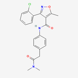 molecular formula C21H20ClN3O3 B6538890 3-(2-chlorophenyl)-N-{4-[(dimethylcarbamoyl)methyl]phenyl}-5-methyl-1,2-oxazole-4-carboxamide CAS No. 1060227-61-3