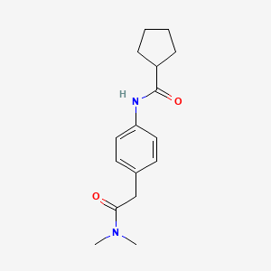 molecular formula C16H22N2O2 B6538893 N-{4-[(dimethylcarbamoyl)methyl]phenyl}cyclopentanecarboxamide CAS No. 1060281-43-7