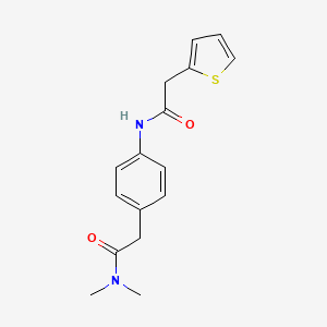 molecular formula C16H18N2O2S B6538898 N,N-dimethyl-2-{4-[2-(thiophen-2-yl)acetamido]phenyl}acetamide CAS No. 1060351-89-4