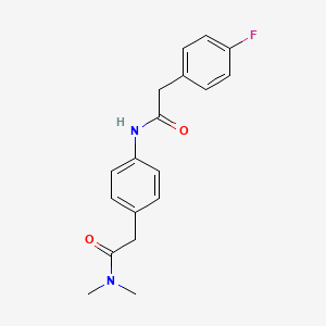 2-{4-[2-(4-fluorophenyl)acetamido]phenyl}-N,N-dimethylacetamide