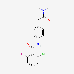 molecular formula C17H16ClFN2O2 B6538902 2-chloro-N-{4-[(dimethylcarbamoyl)methyl]phenyl}-6-fluorobenzamide CAS No. 1060281-53-9