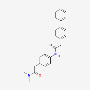 molecular formula C24H24N2O2 B6538923 2-[4-(2-{[1,1'-biphenyl]-4-yl}acetamido)phenyl]-N,N-dimethylacetamide CAS No. 1060281-74-4